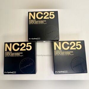 MAC Cosmetics Studio Fix Powder Plus Foundation NC25: Lot of 3 ORIGINAL FORMULA